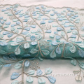 Mint African lace Fabric Layser Embroidery Lace